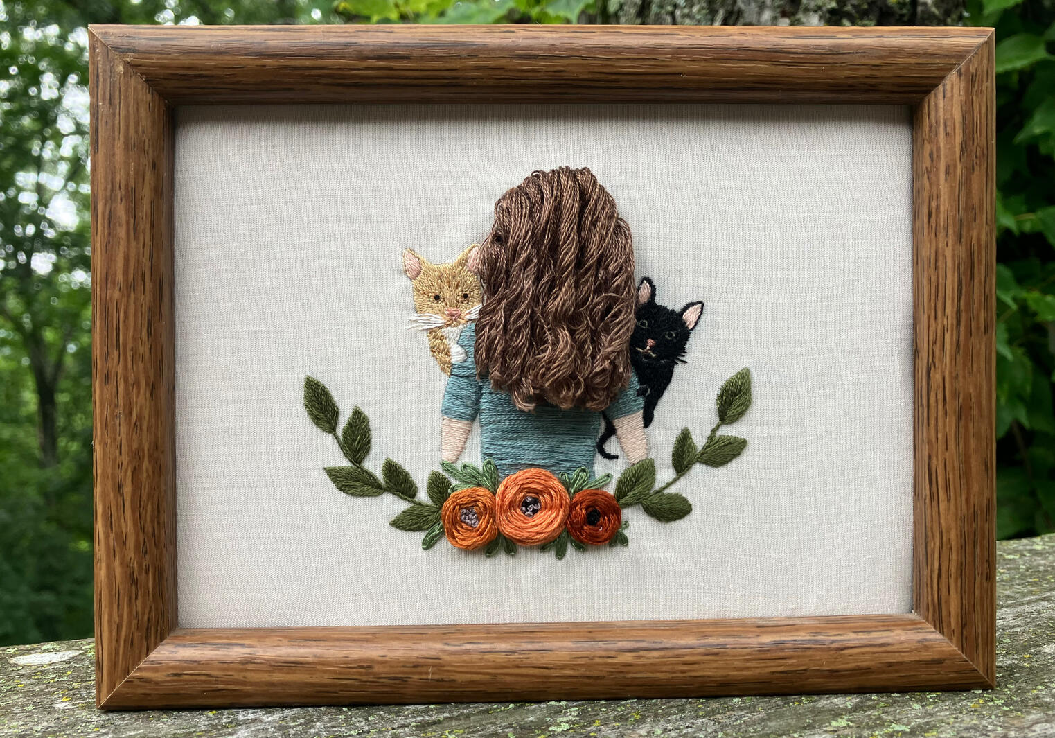 A vet holding her rescued cats